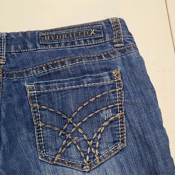 Hydraulic Pants & Jumpsuits Hydraulic Womens Capri Blue Jeans No